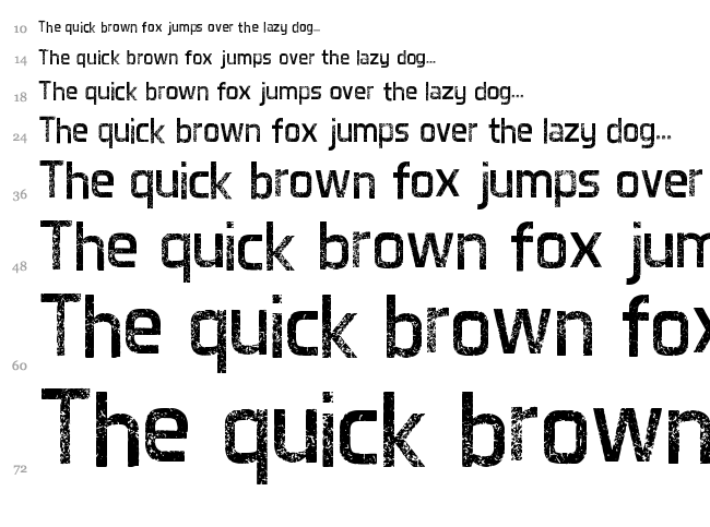 Destroyed Aero font waterfall